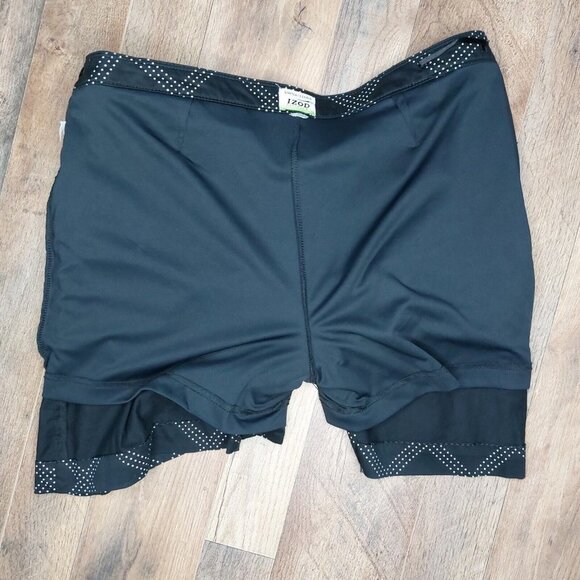 IZOD Perform Golf Womens Skort Sz 14 Black White Diamond Dot Print Cotton Lycra - Picture 7 of 8